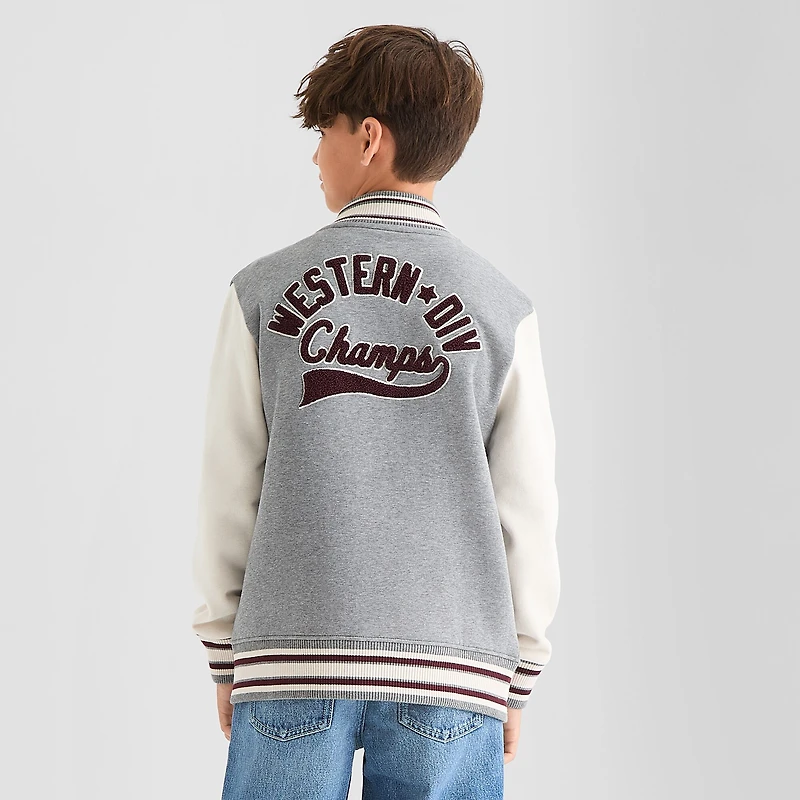 Thereabouts Little & Big Kid Boys Fleece Lightweight Varsity Jacket