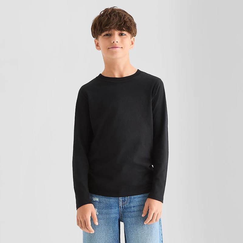 Thereabouts Little & Big Kid Boys Crew Neck Long Sleeve T-Shirt