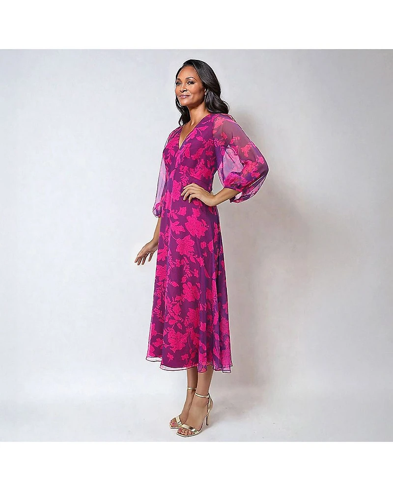 Rene by Rene Ruiz Collection Womens 3/4 Sleeve Evening Gown