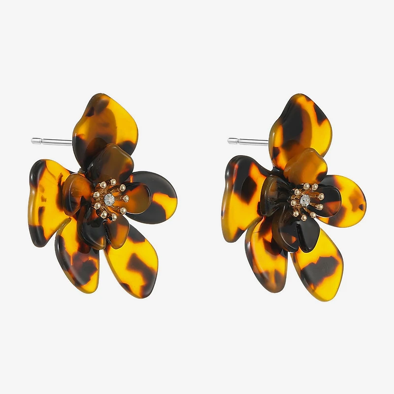 Bijoux Bar Glass 48mm Flower Stud Earrings