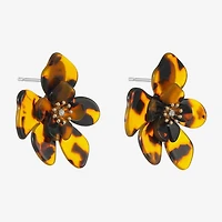 Bijoux Bar Glass 48mm Flower Stud Earrings