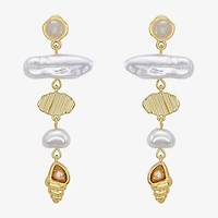 RM Rebecca Minkoff Womens 14K Gold Over Brass Chandelier Earrings