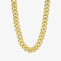 RM Rebecca Minkoff Womens 14K Gold Over Brass 17 1/2 Inch Curb Chain Necklace