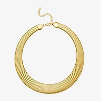 RM Rebecca Minkoff Womens 14K Gold Over Brass 18 Inch Collar Necklace
