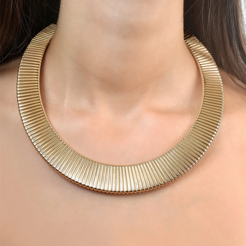 RM Rebecca Minkoff Womens 14K Gold Over Brass 18 Inch Collar Necklace