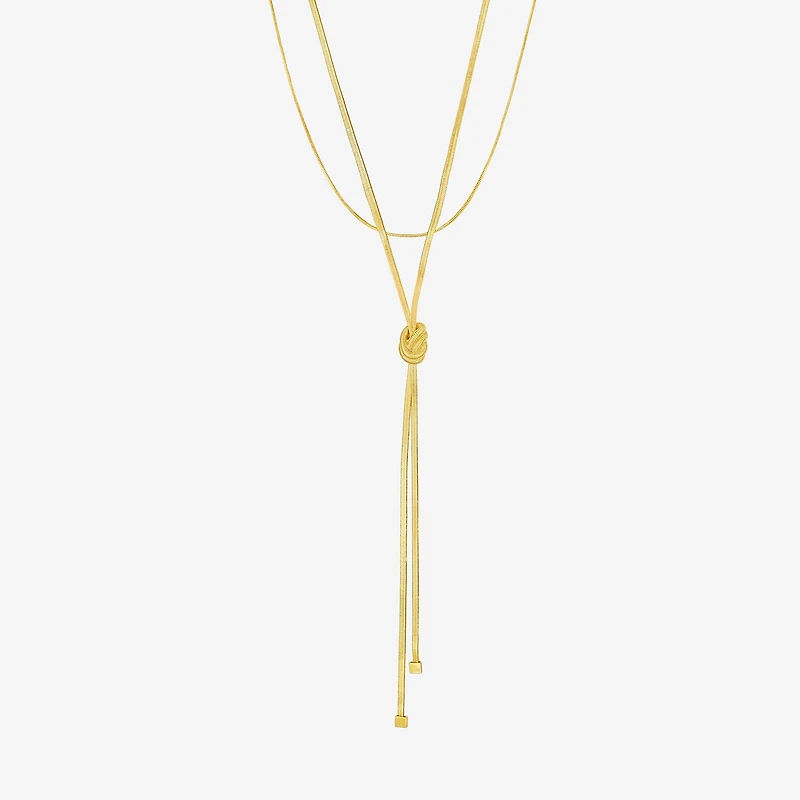 Rebecca Minkoff Womens 14K Gold Over Brass 16 Inch Fashion Chain Necklace
