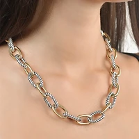 Rebecca Minkoff Womens 14K Gold Over Brass 18 Inch Link Necklace