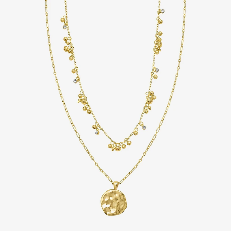 Rebecca Minkoff Womens 14K Gold Over Brass 18 1/2 Inch Pendant Necklace