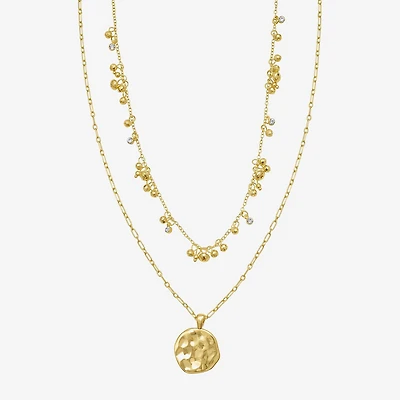 Rebecca Minkoff Womens 14K Gold Over Brass 18 1/2 Inch Pendant Necklace