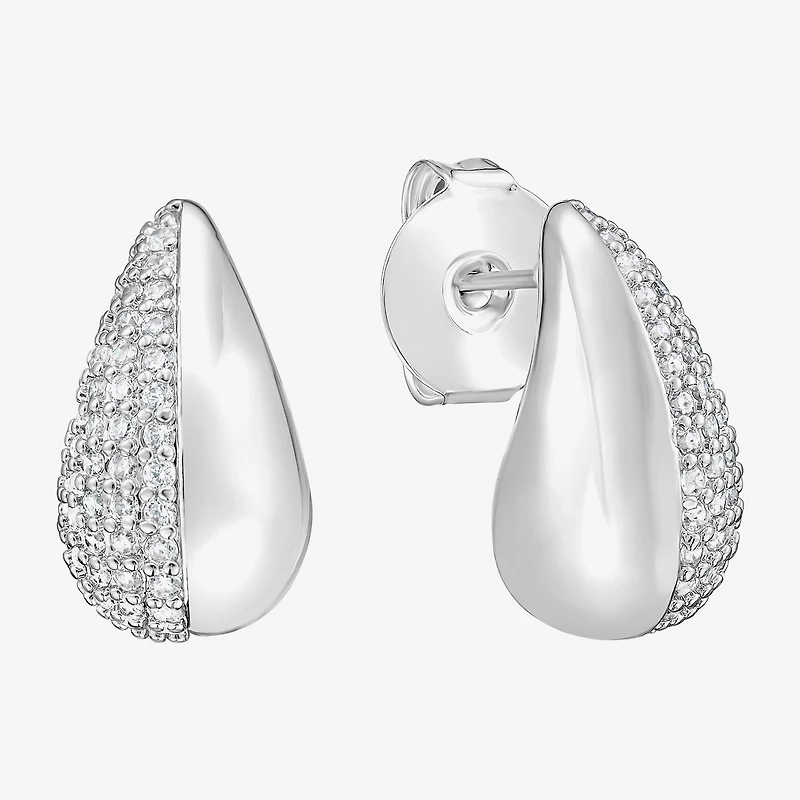 RM Rebecca Minkoff Womens White Cubic Zirconia 2 Pair Earring Set