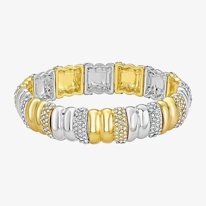 RM Rebecca Minkoff Diamond Accent Womens 14K Gold Over Brass Stretch Bracelet