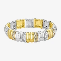 RM Rebecca Minkoff Diamond Accent Womens 14K Gold Over Brass Stretch Bracelet