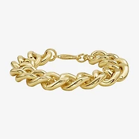 Rebecca Minkoff Silver Addiction Womens 8 Inch Solid Curb Chain Bracelet