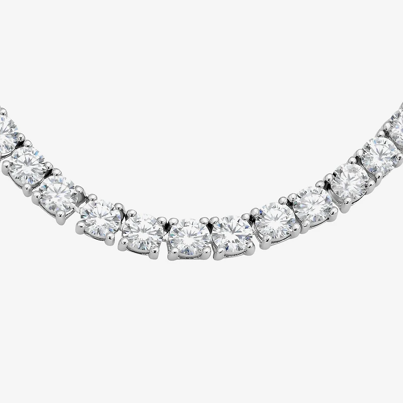Rebecca Minkoff Womens White Cubic Zirconia 18 Inch Tennis Necklace