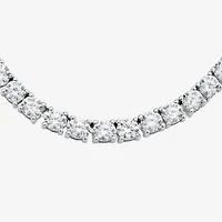 Rebecca Minkoff Womens White Cubic Zirconia 18 Inch Tennis Necklace