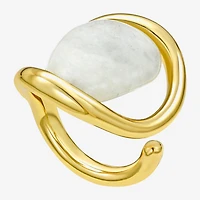 RM Rebecca Minkoff Womens Agate 14K Gold Over Brass Cocktail Ring
