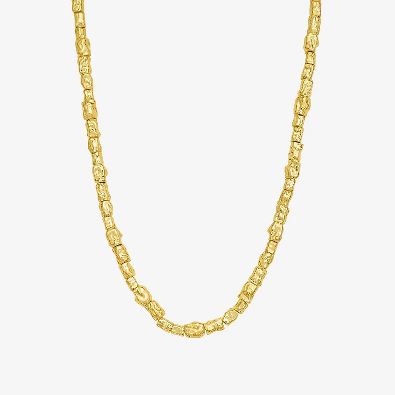 Rebecca Minkoff Womens 14K Gold Over Brass 18 Inch Beaded Necklace