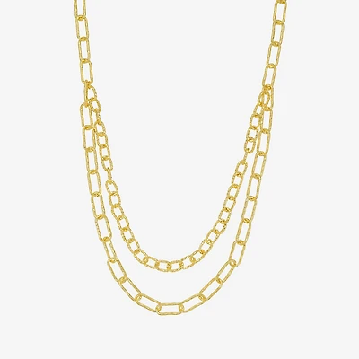 Rebecca Minkoff Womens 14K Gold Over Brass 21 Inch Link Necklace