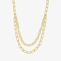 Rebecca Minkoff Womens 14K Gold Over Brass 21 Inch Link Necklace