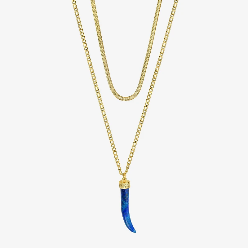 Rebecca Minkoff Womens 14K Gold Over Brass 16 Inch Pendant Necklace