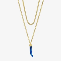 Rebecca Minkoff Womens 14K Gold Over Brass 16 Inch Pendant Necklace