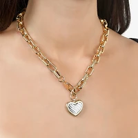 Rebecca Minkoff Womens 14K Gold Over Brass 17 Inch Link Necklace