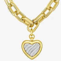 Rebecca Minkoff Womens 14K Gold Over Brass 17 Inch Link Necklace