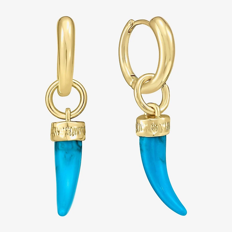 RM Rebecca Minkoff Womens 14K Gold Over Brass 4.5mm Hoop Earrings