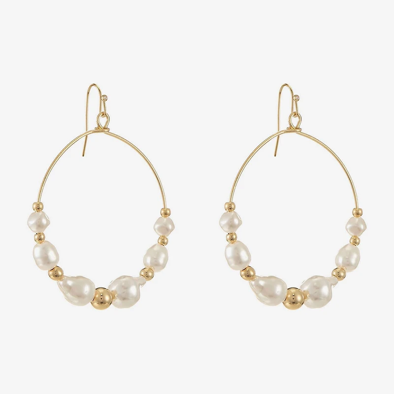Liz Claiborne Womens 59mm Hoop Earrings