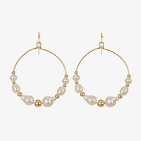 Liz Claiborne Womens 59mm Hoop Earrings