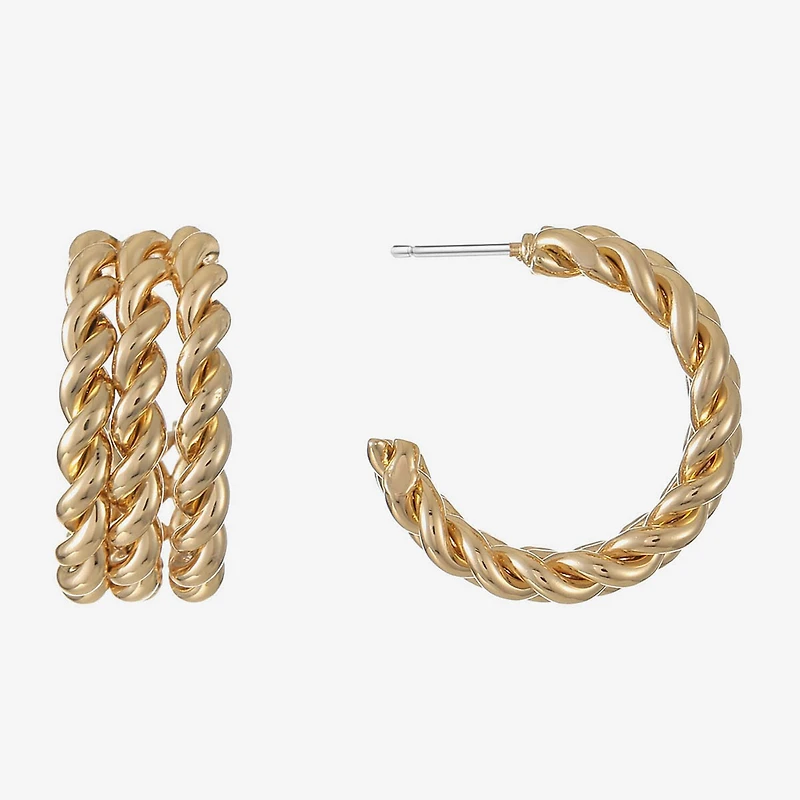 Liz Claiborne Womens 20mm Hypoallergenic Hoop Earrings