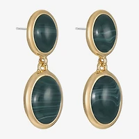 Monet Jewelry Womens Red Oval Hypoallergenic Drop Earrings