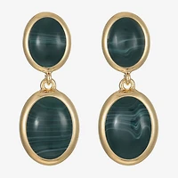 Monet Jewelry Womens Red Oval Hypoallergenic Drop Earrings