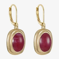 Monet Jewelry Womens Red Oval Drop Earrings