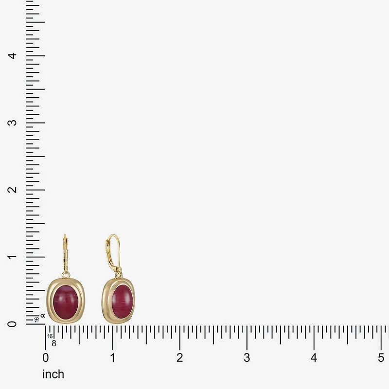 Monet Jewelry Womens Red Oval Drop Earrings