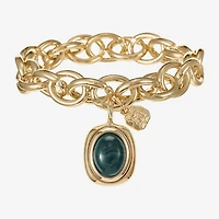 Monet Jewelry Womens Red Oval Stretch Bracelet