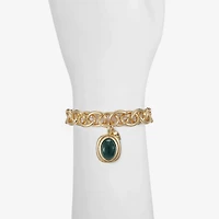 Monet Jewelry Womens Red Oval Stretch Bracelet