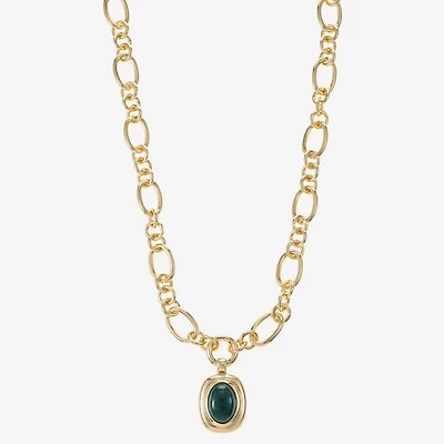 Monet Jewelry Womens Red Oval 18 Inch Pendant Necklace