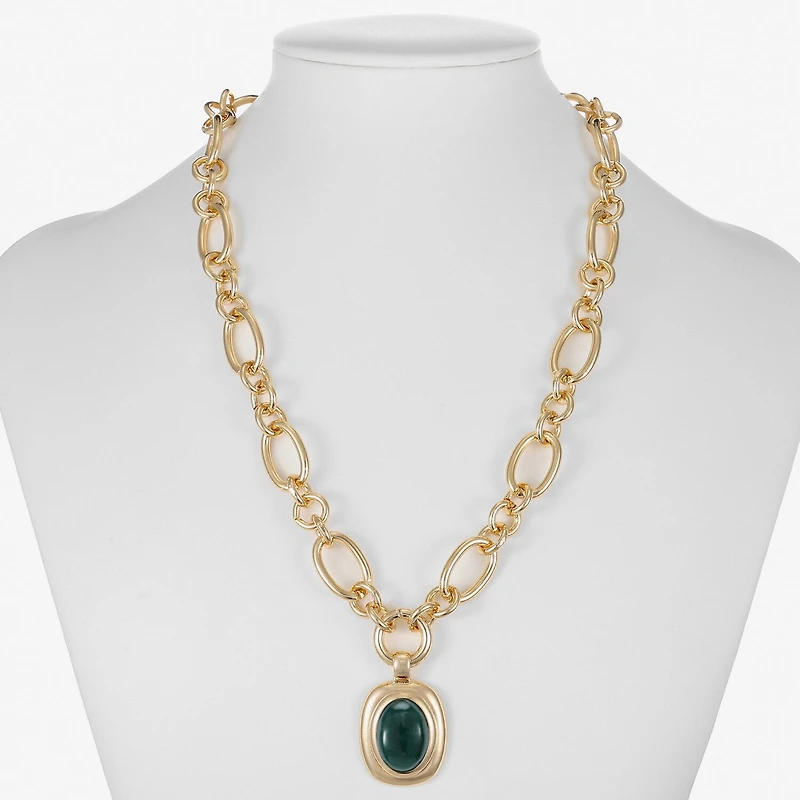 Monet Jewelry Womens Red Oval 18 Inch Pendant Necklace
