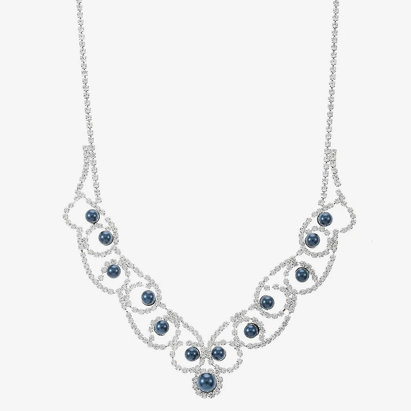 Monet Jewelry Womens Stainless Steel 17 Inch Collar Necklace