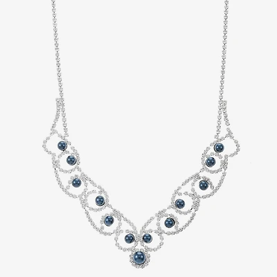 Monet Jewelry Womens Stainless Steel 17 Inch Collar Necklace