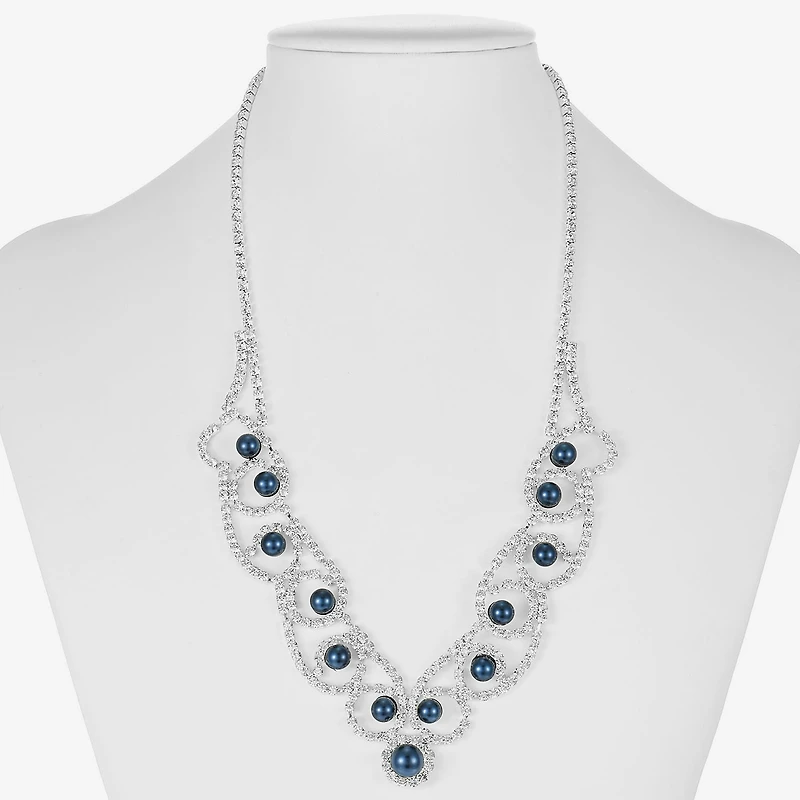 Monet Jewelry Womens Stainless Steel 17 Inch Collar Necklace