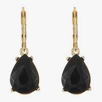 Monet Jewelry Womens Red Glass Drop Earrings