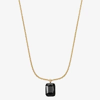 Monet Jewelry Womens Black Glass 17 Inch Pendant Necklace