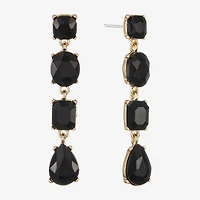 Monet Jewelry Womens Red Glass Oval Pear Hypoallergenic Drop Earrings
