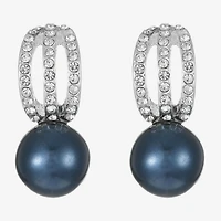 Monet Jewelry Womens Glass Simulated Pearl Round Hypoallergenic Drop Earrings