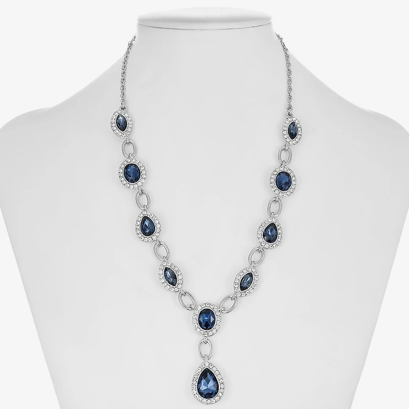 Monet Jewelry Womens Red Glass 17 Inch Y Necklace