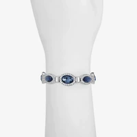 Monet Jewelry Womens Red Glass Oval Stretch Bracelet