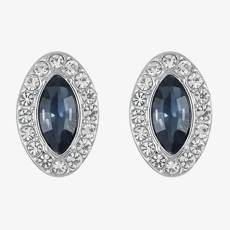 Monet Jewelry Red Glass 17mm Marquise Stud Earrings
