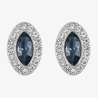 Monet Jewelry Red Glass 17mm Marquise Stud Earrings